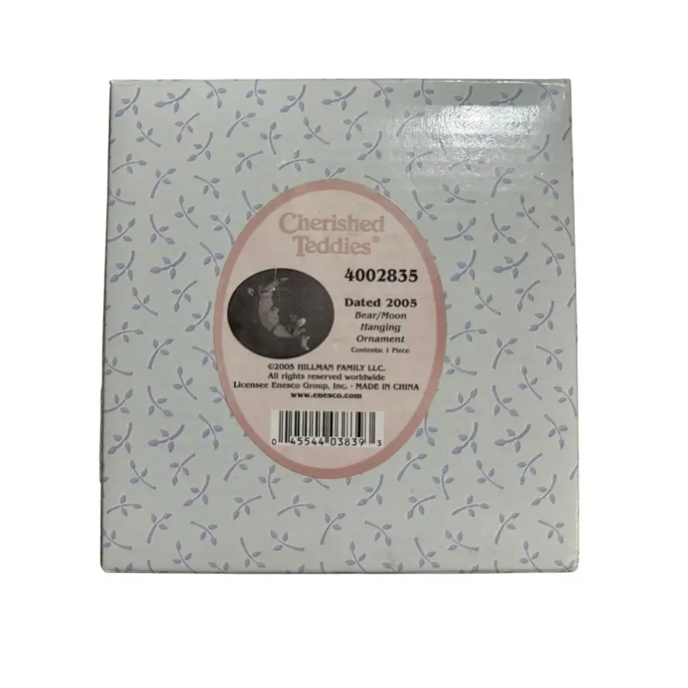 2005 CHERISHED TEDDIES BEAR ASLEEP/MOON HANGING‎ ORNAMENT In Box Vintage